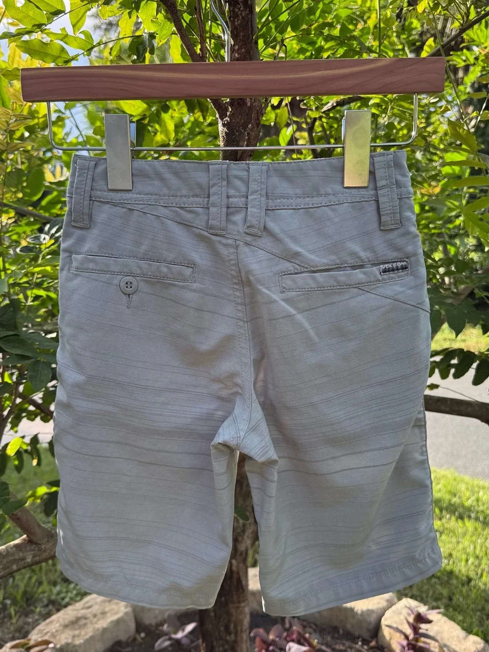 Volcom Light Gray Kids Chino Shorts